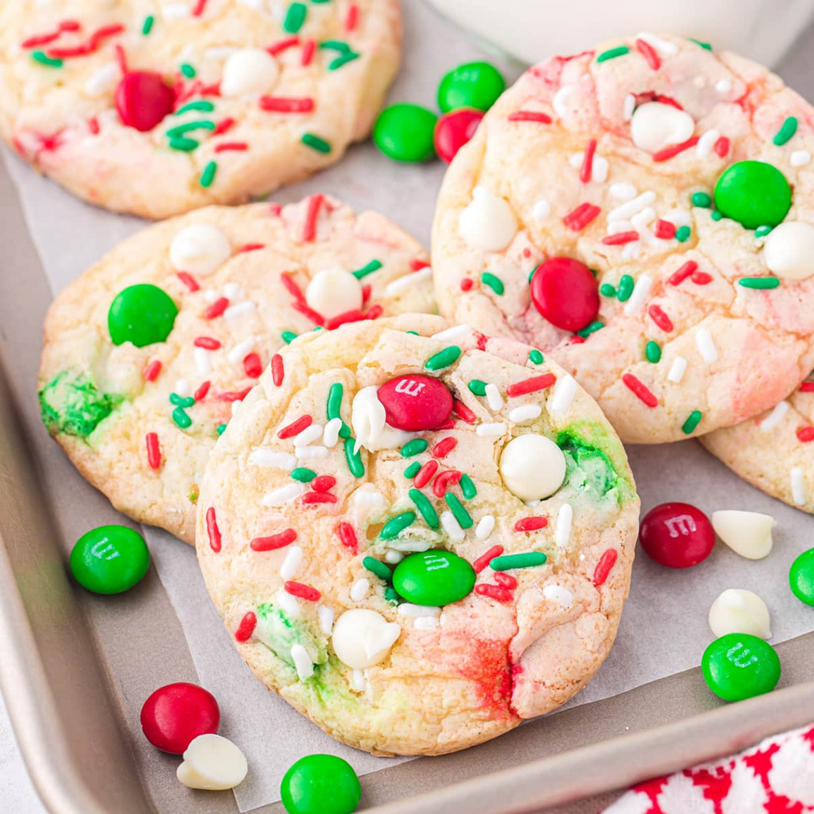 Christmas Cake Mix Cookies