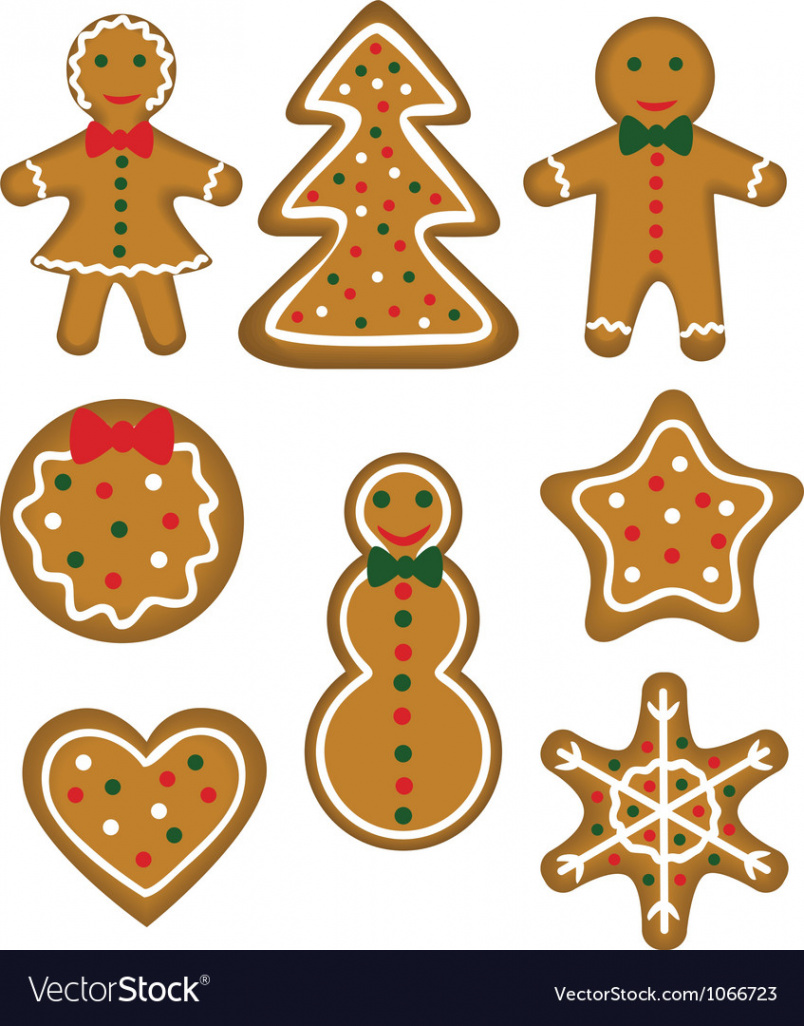 Christmas cookies set Royalty Free Vector Image