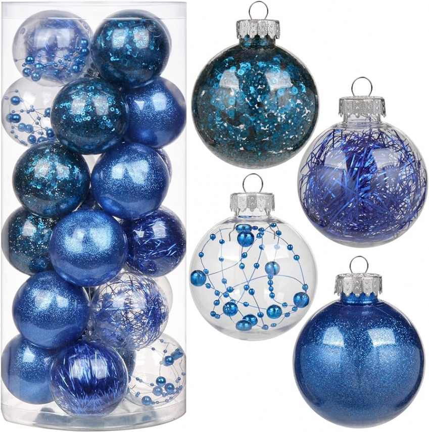 Christmas Ornaments Ball Christmas Tree Decorations Set Shatterproof Kleine  Christmas Balls Ornaments with Hanging Loop for Holiday Party Wreath Xmas