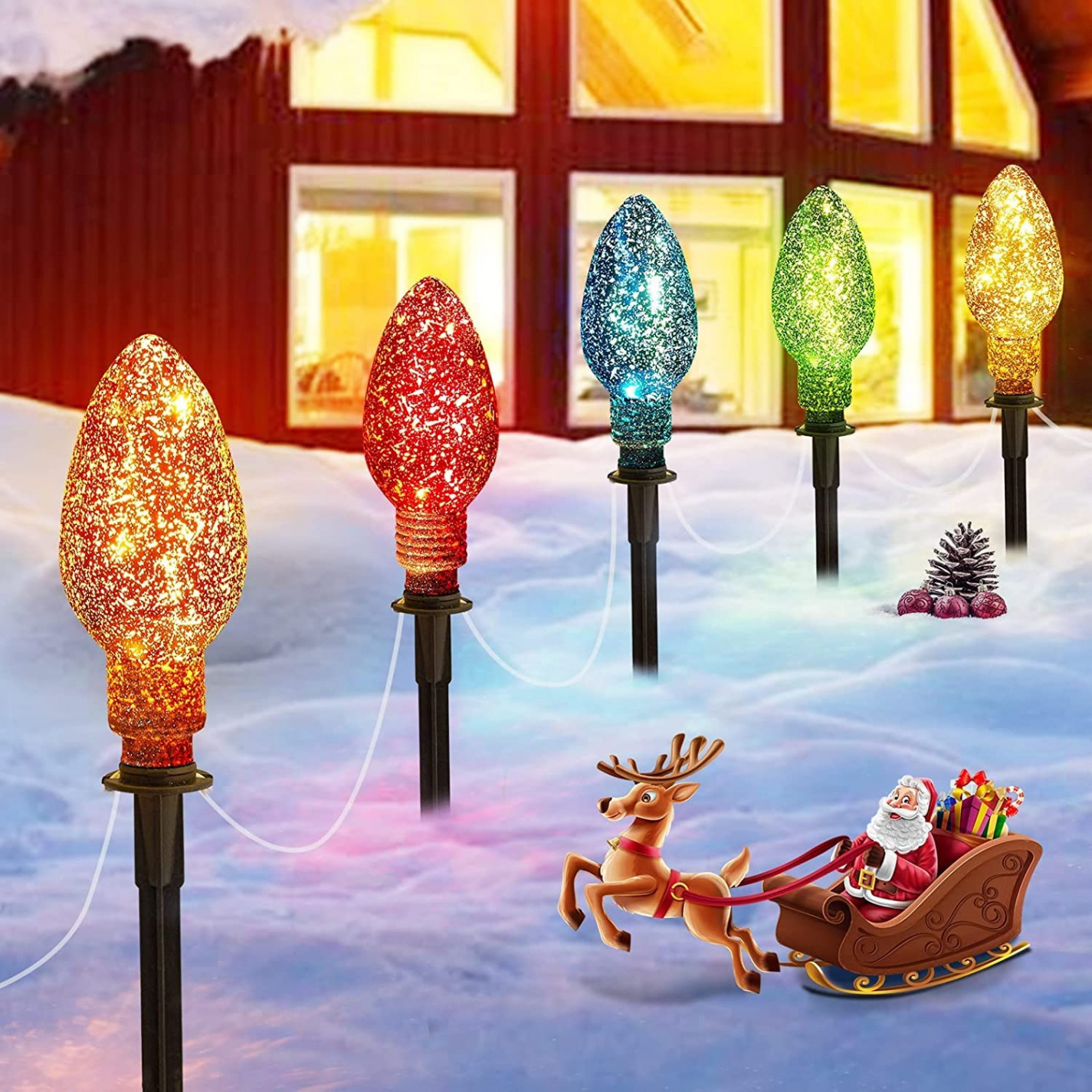 Christmas Pathway Lights Outdoor  Pack - *