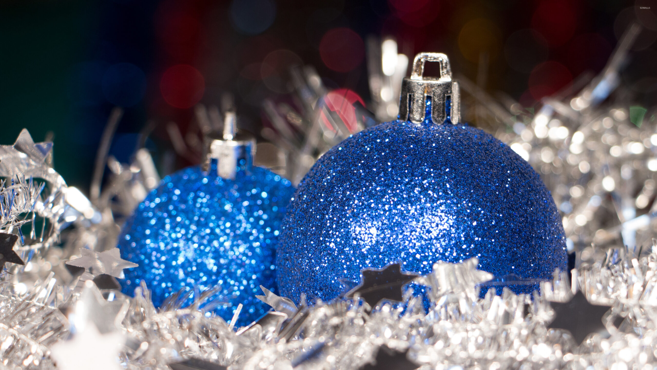 Christmas Silver And Blue Wallpapers - Wallpaper Cave