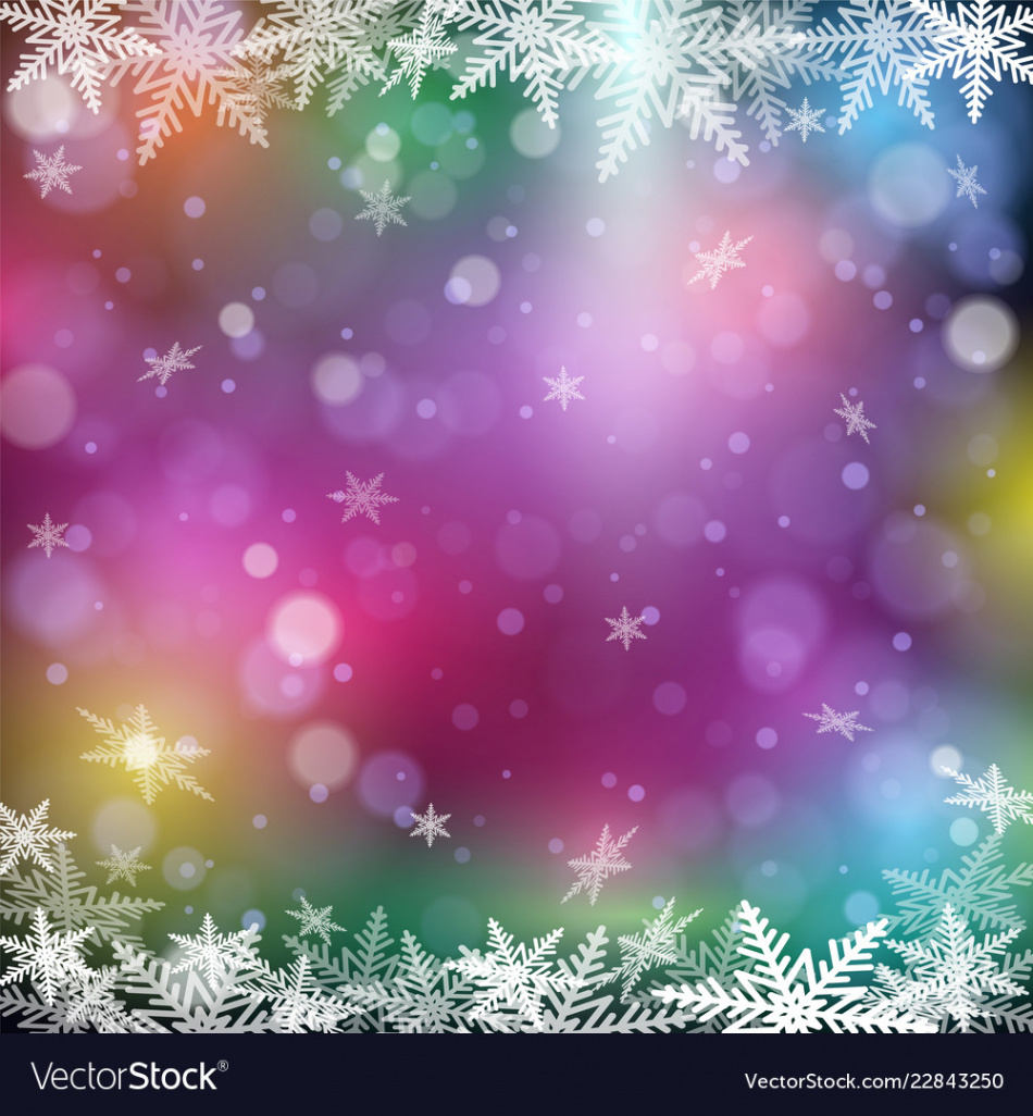 Christmas snowflakes on colorful background Vector Image