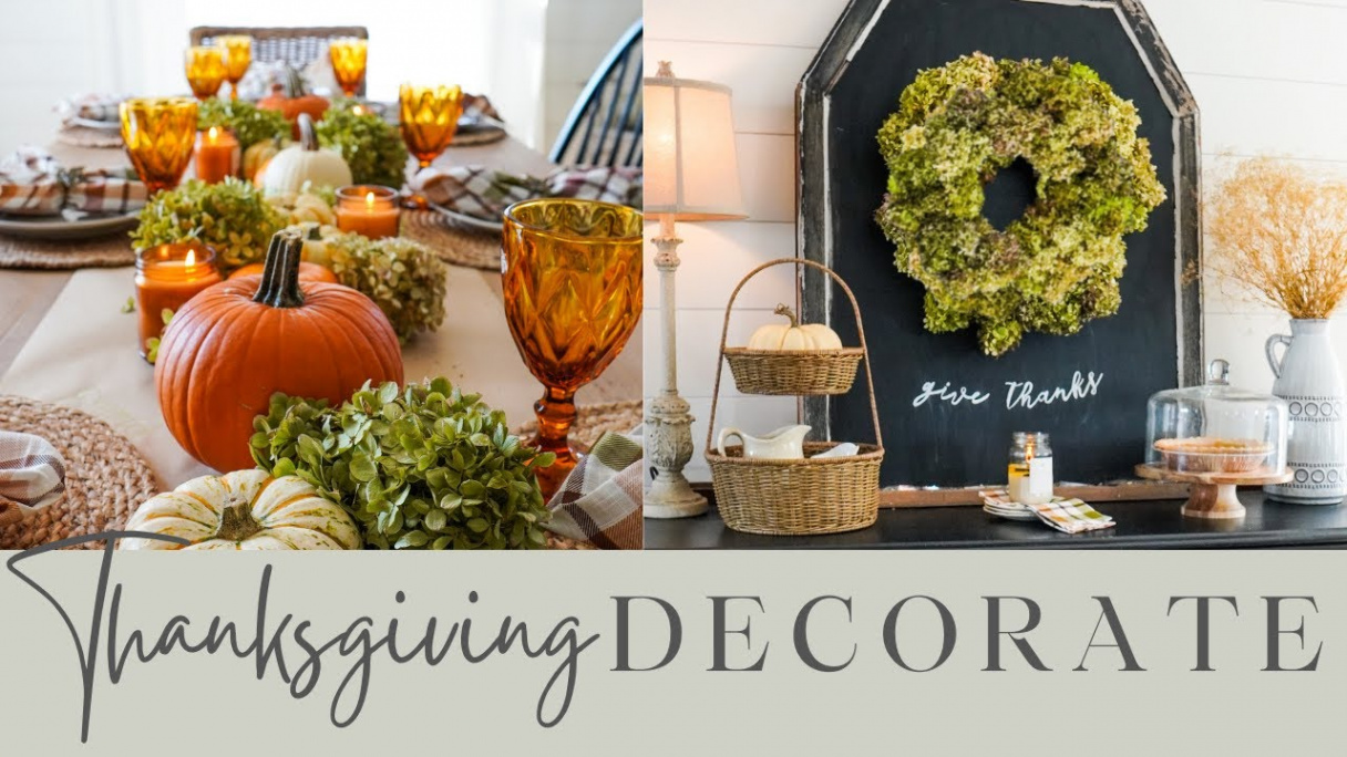 Cozy Decorate with Me!  Fall + Thanksgiving Tablescape Ideas