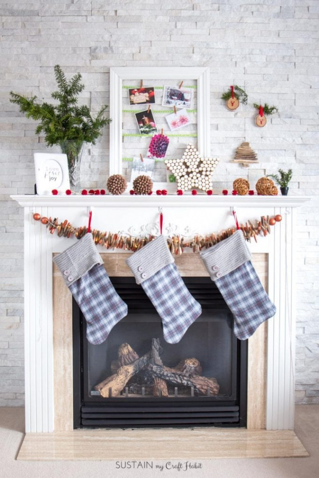 Create Your own Rustic Christmas Mantel with These  DIY Ideas