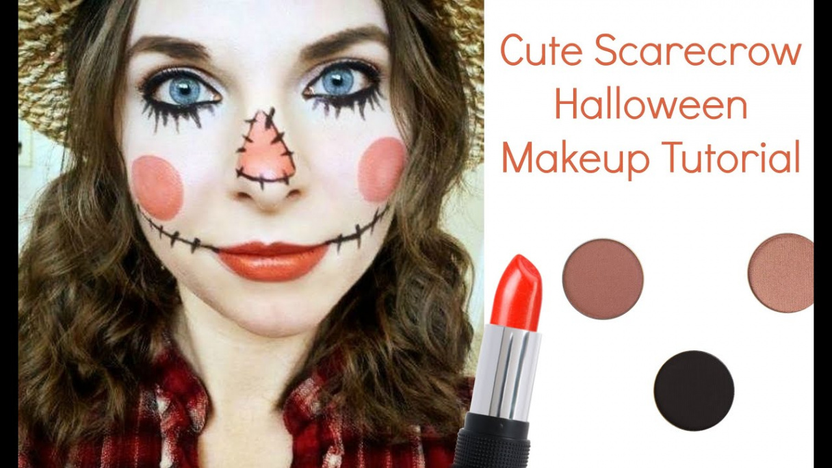 Cute Scarecrow Halloween Makeup Tutorial