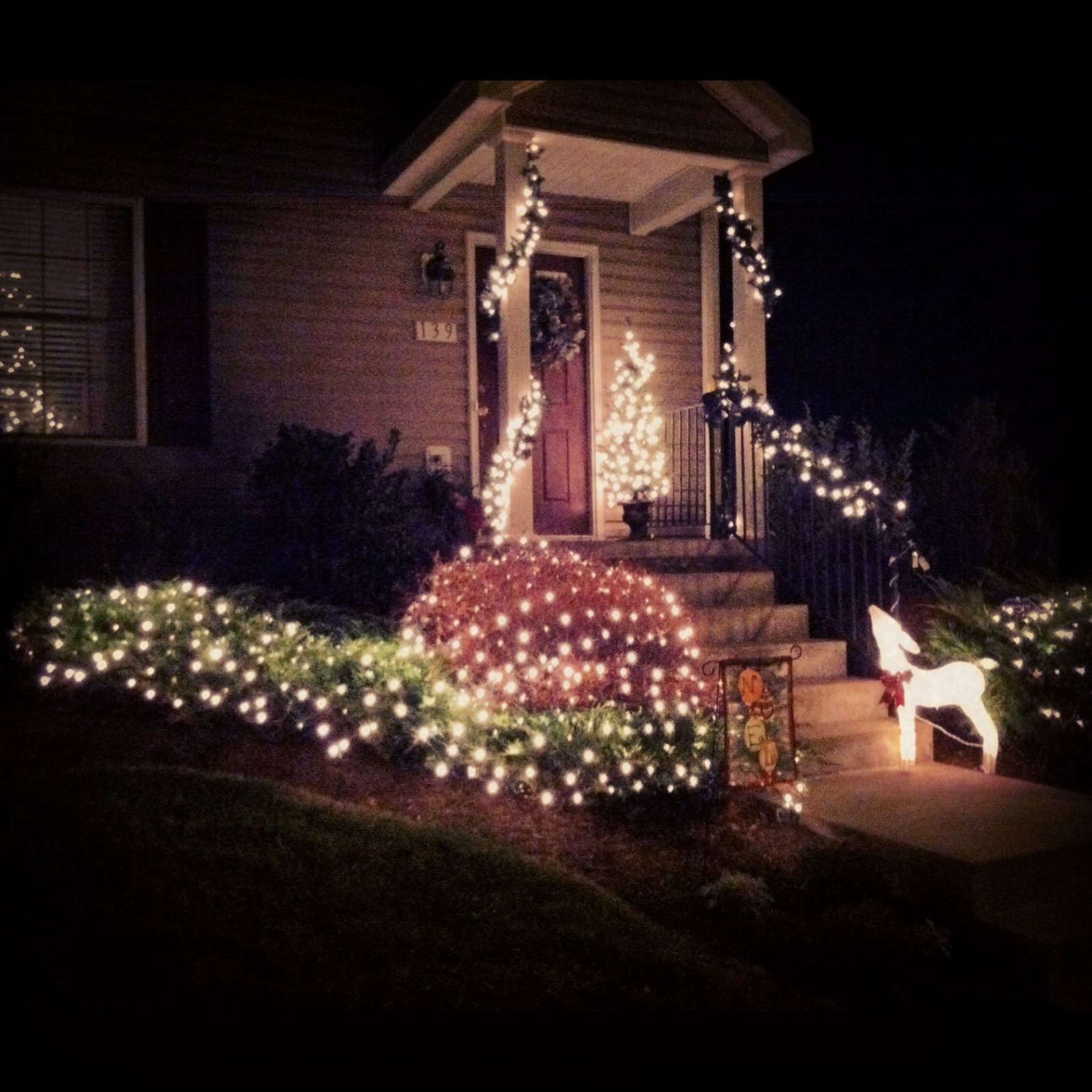 Decorating a townhouse with Christmas lights  Christmas house