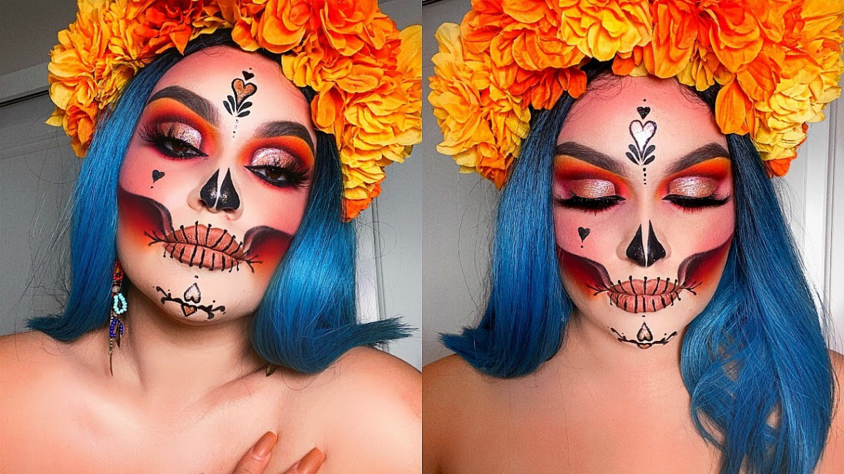 DIA DE LOS MUERTOS MAKEUP TUTORIAL  SANDI JARQUIN