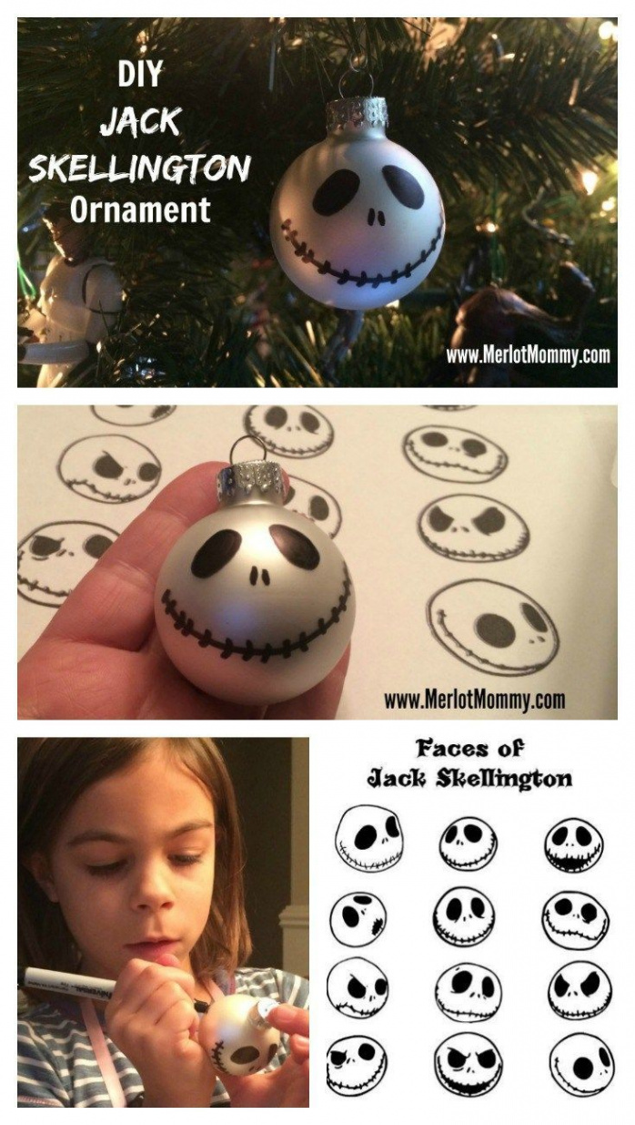 DIY Jack Skellington Ornaments #JackSkellingto  Nightmare before