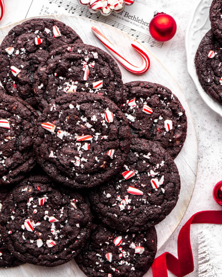 Double Chocolate Peppermint Cookies - In Bloom Bakery