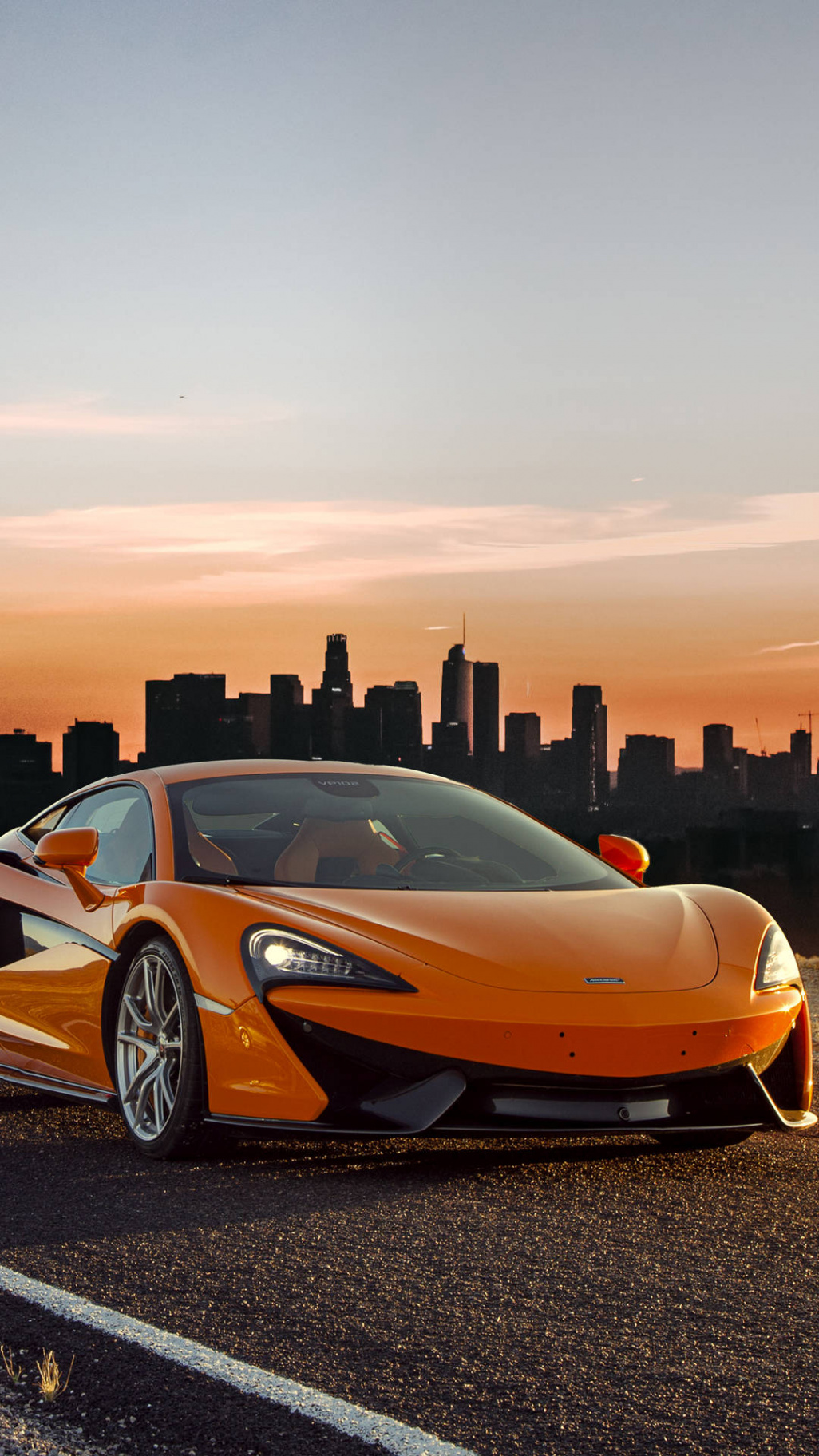 Download Orange Sunset K Car iPhone Wallpaper  Wallpapers