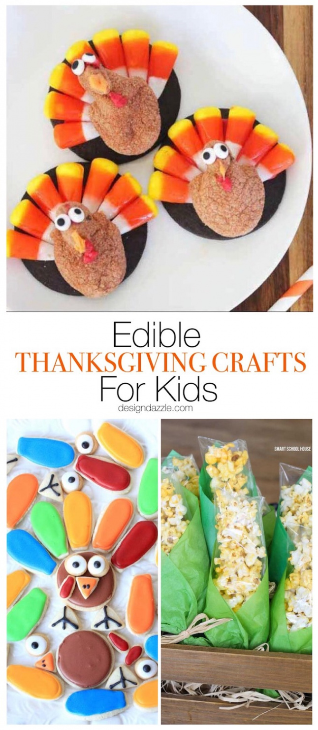 Edible Thanksgiving Crafts For Kids - Design Dazzle