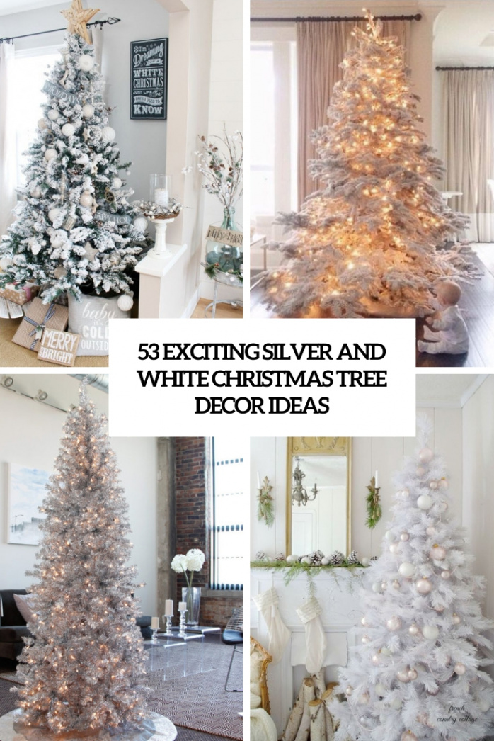 Exciting Silver And White Christmas Tree Decor Ideas - DigsDigs