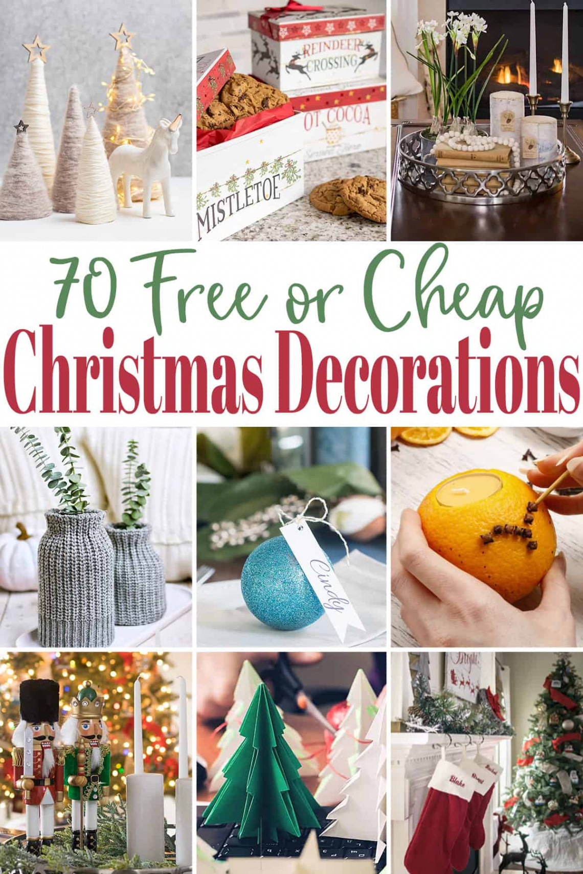 Free or Cheap Christmas Decoration Ideas • Craving Some Creativity