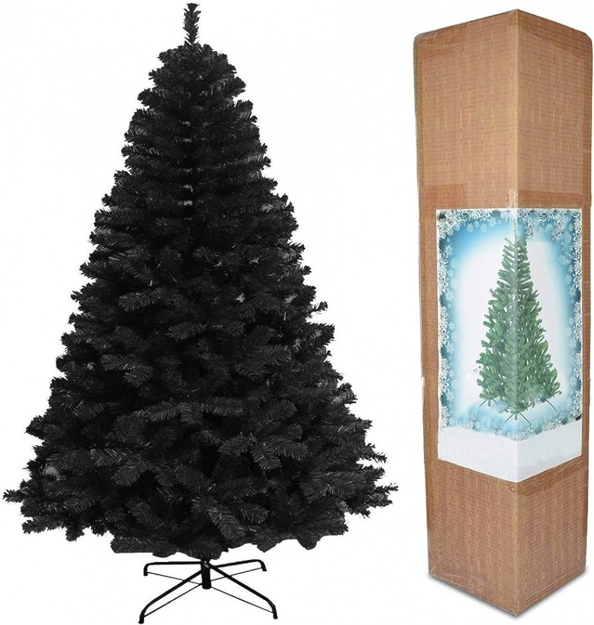 ft/ cm Artificial Christmas Tree Alaskan Pine Black  Tips Xmas  Home Decorations