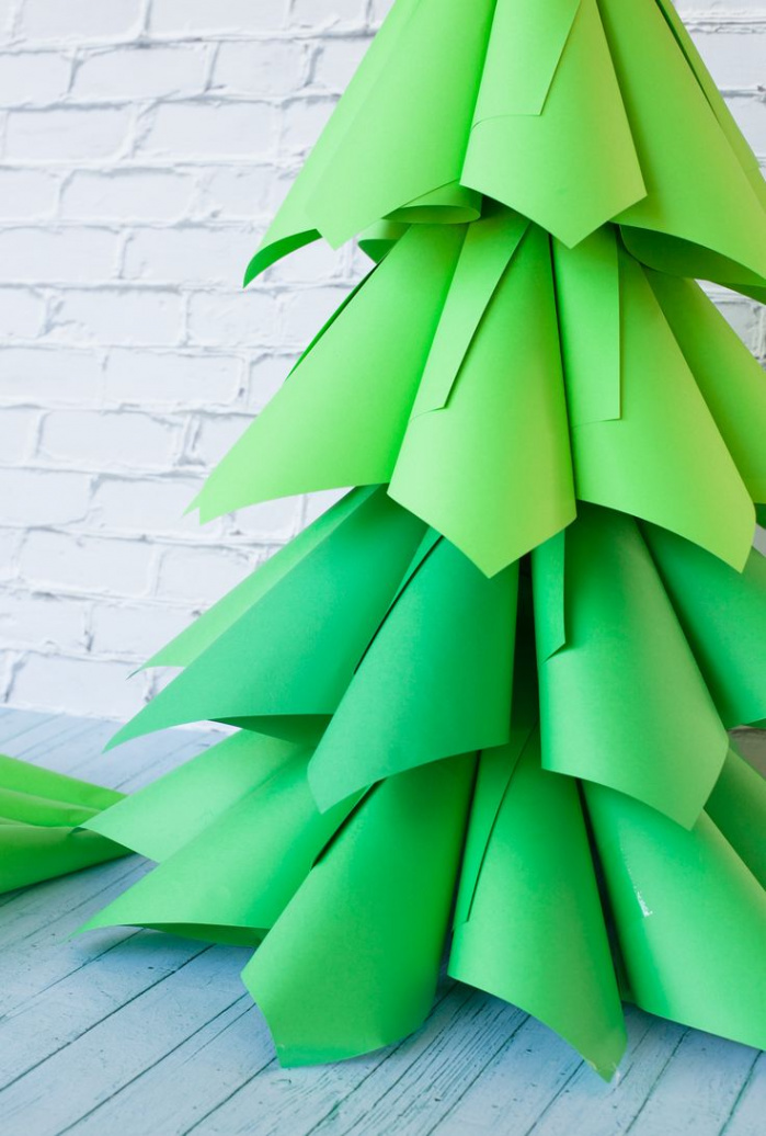 Giant Ombre Paper Cone Christmas Trees - a DIY Tutorial and How-To