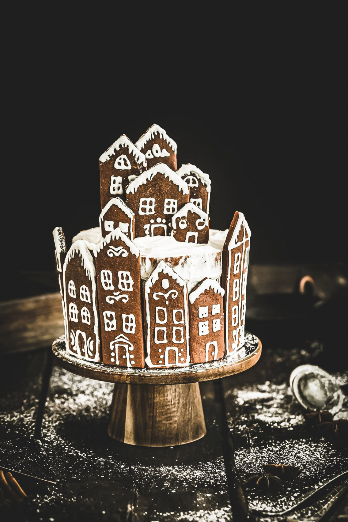 Gingerbread house cake