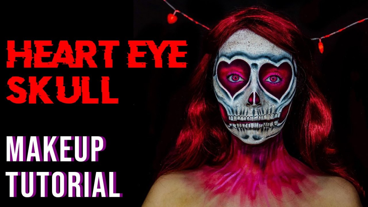 HEART EYE SKULL MAKEUP TUTORIAL 💀❤️  BROOKE ELLIS ✨