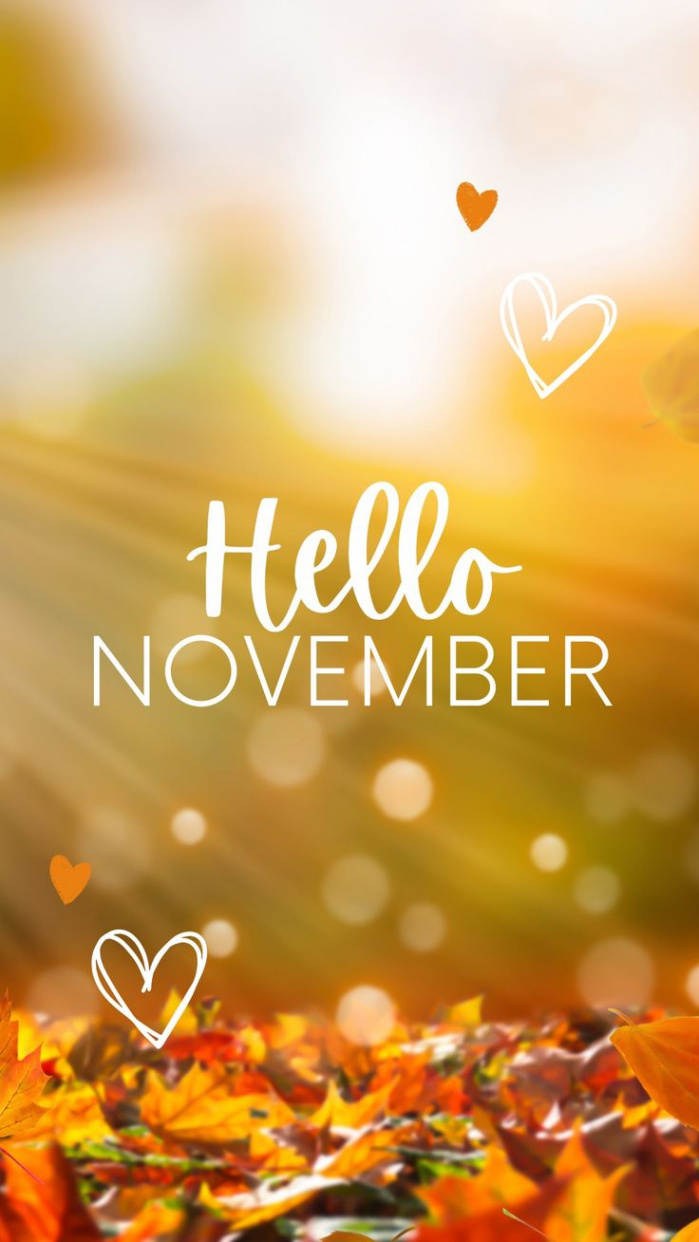 Hello November Design in   Hello november, November wallpaper