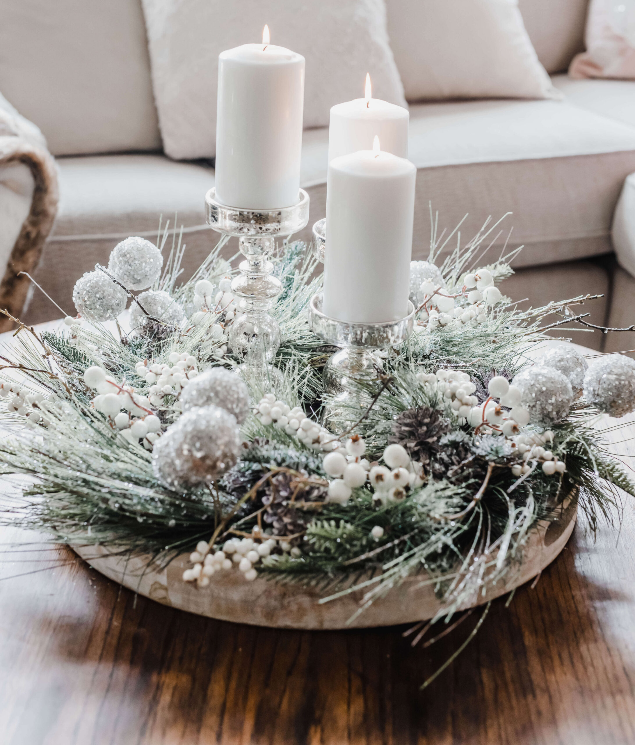 How to Decorate a Coffee Table for Christmas  Buffie