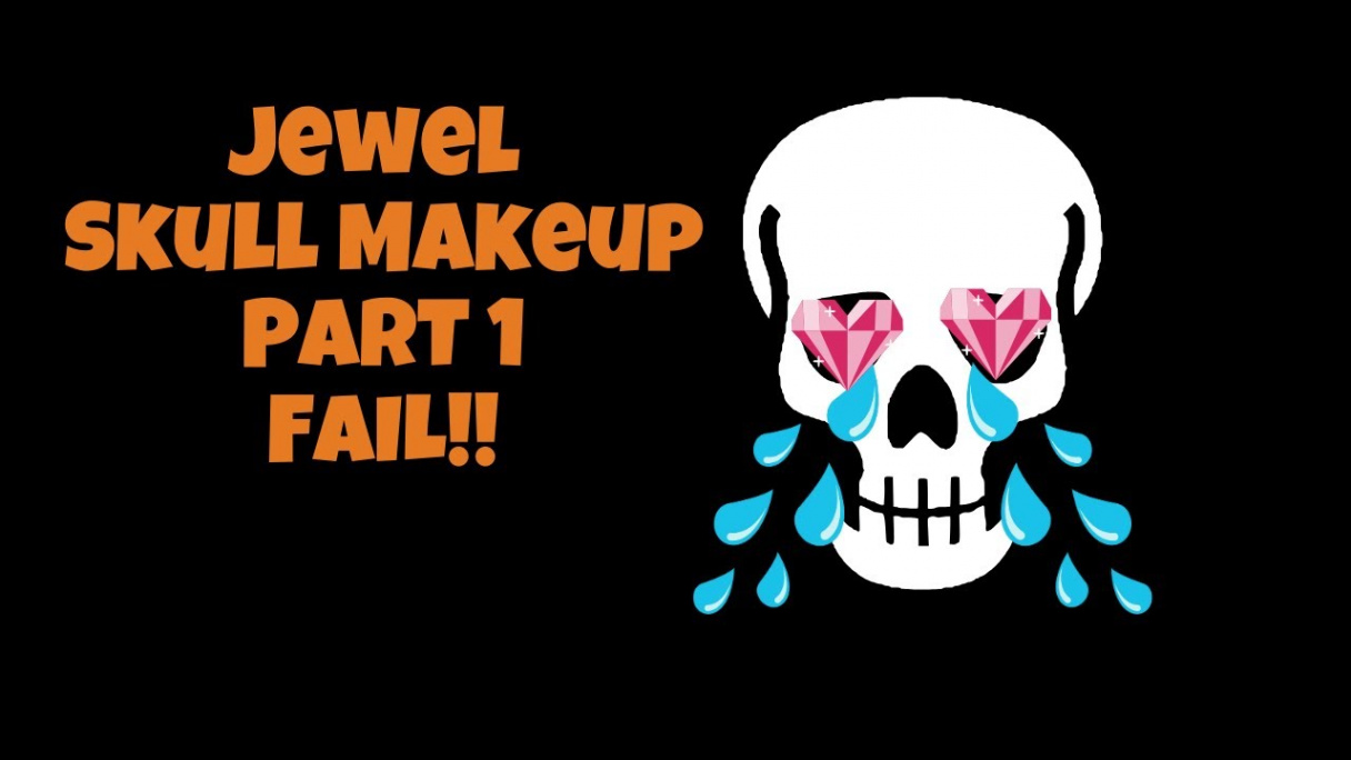 Jeweled Skull Makeup - Part  (EPIC FAIL!!)