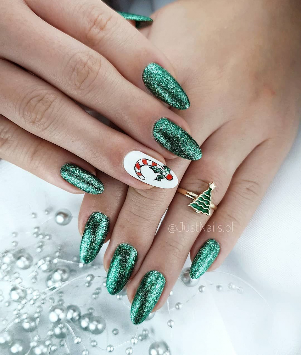 💕JustNails - Justyna Grobel💕 on Instagram: “💚Zielone paznokcie