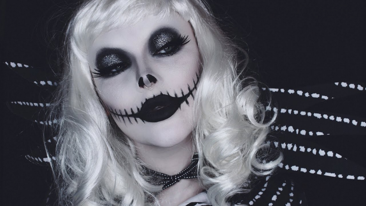 lady jack skellington makeup tutorial