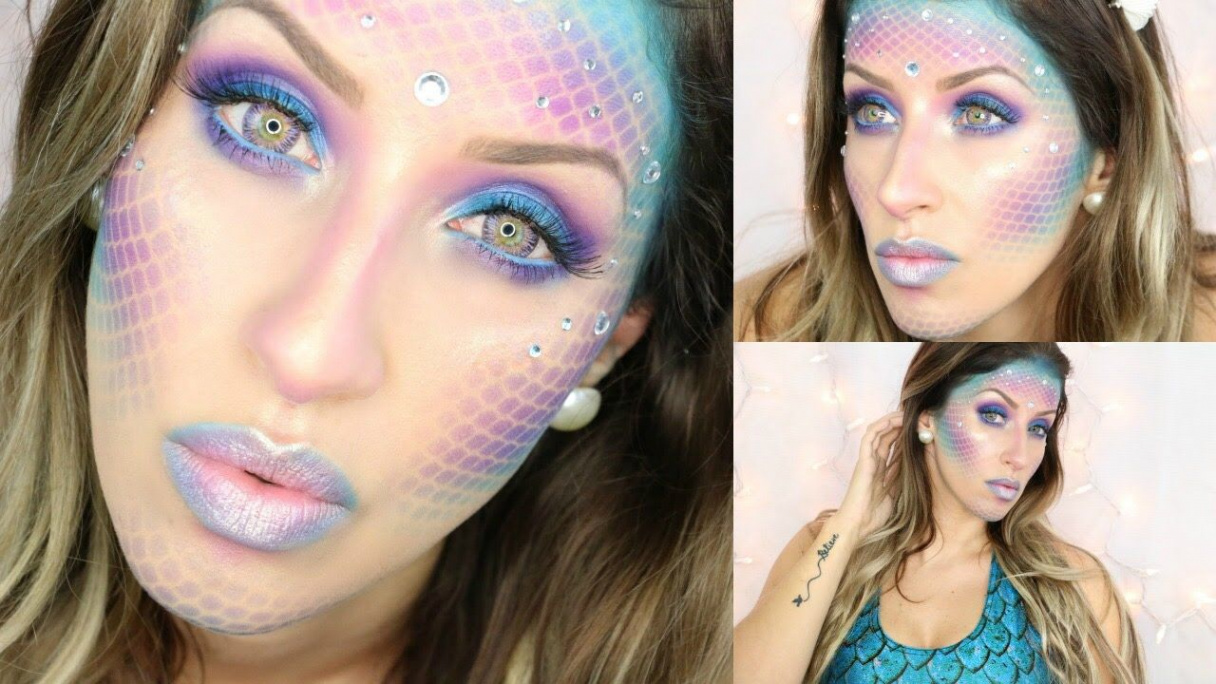 Mermaid Makeup Tutorial  Halloween  Mermaid makeup, Mermaid makeup  tutorial, Mermaid makeup halloween