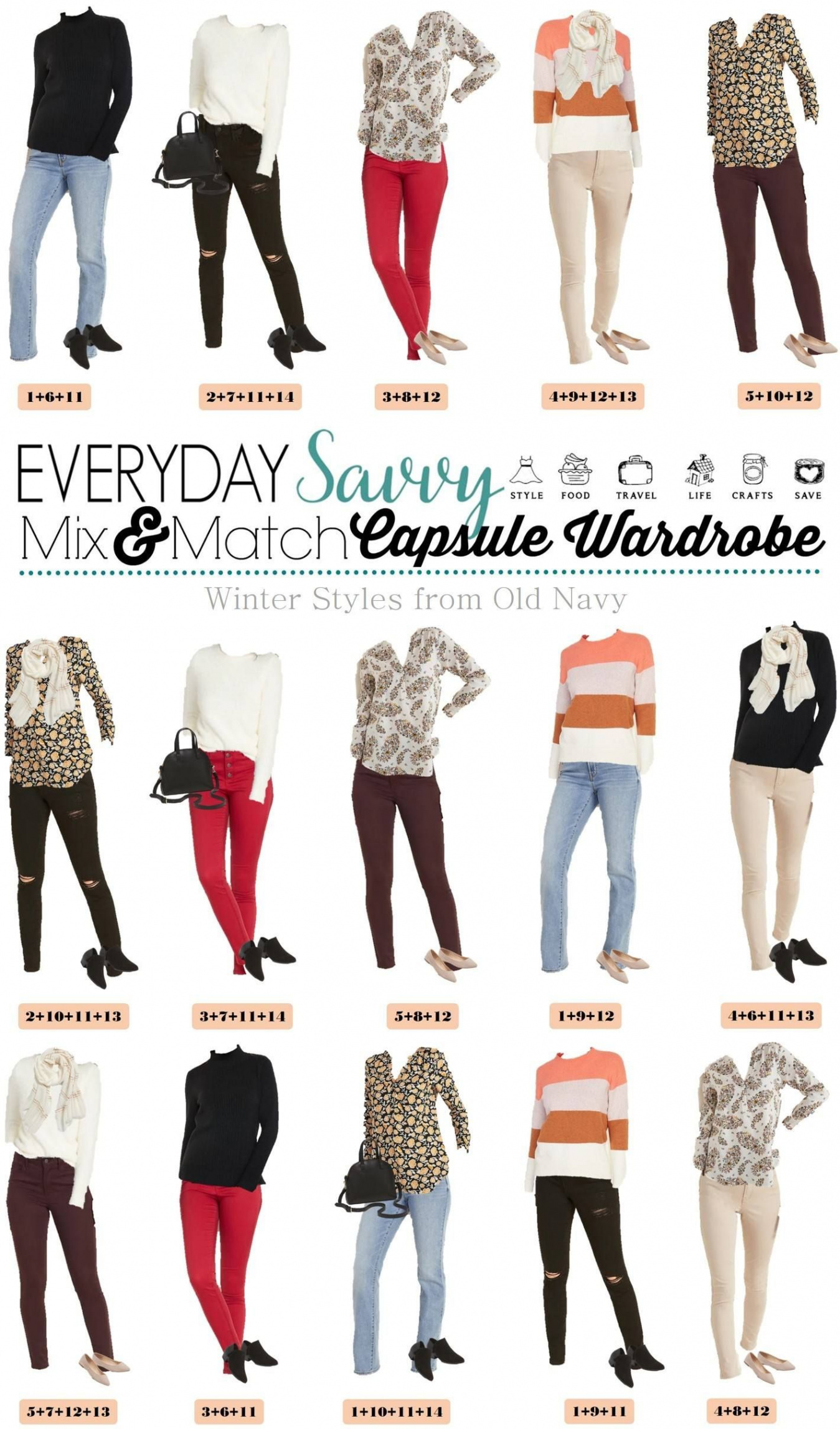 Mix & Match Cute Winter Outfits From Old Navy - Mini Capsule