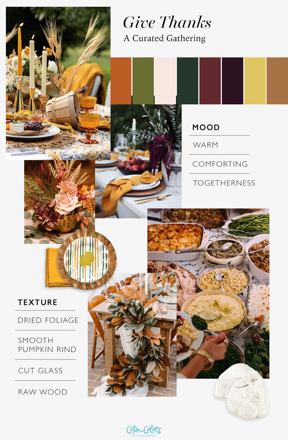 Mood Board: Give Thanks Blog  Coton Colors by Laura Johnson