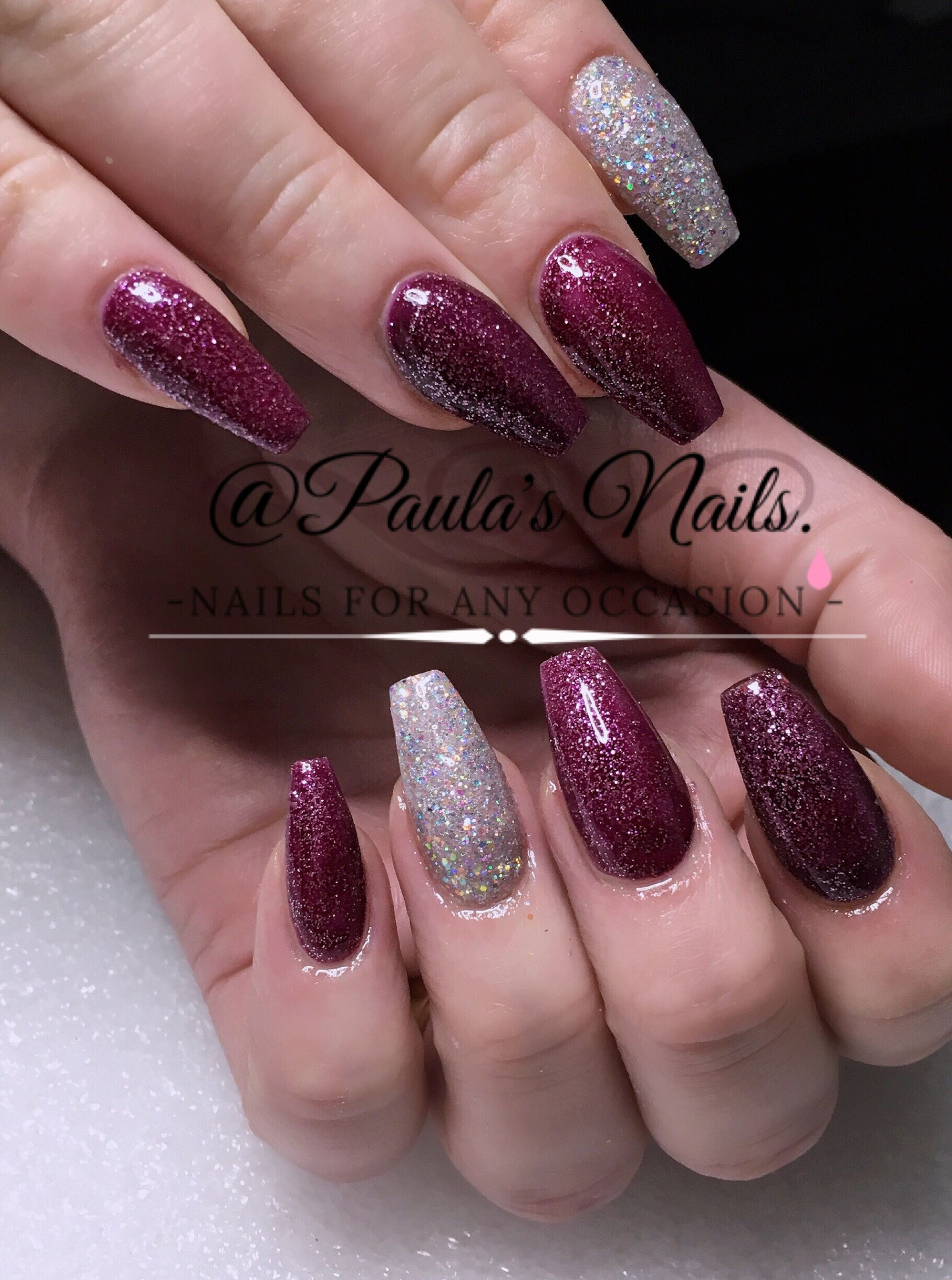 Mulled wine 🍷 ~ #christmas #nails  Nails, Acrylic nails