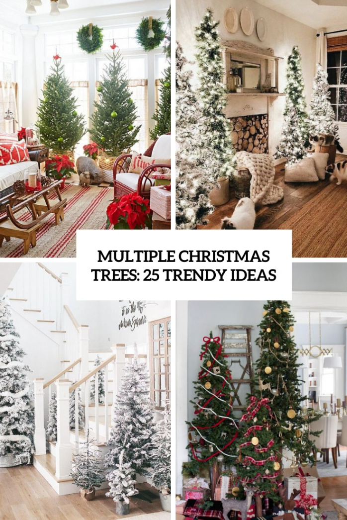 Multiple Christmas Trees:  Trendy Ideas - DigsDigs