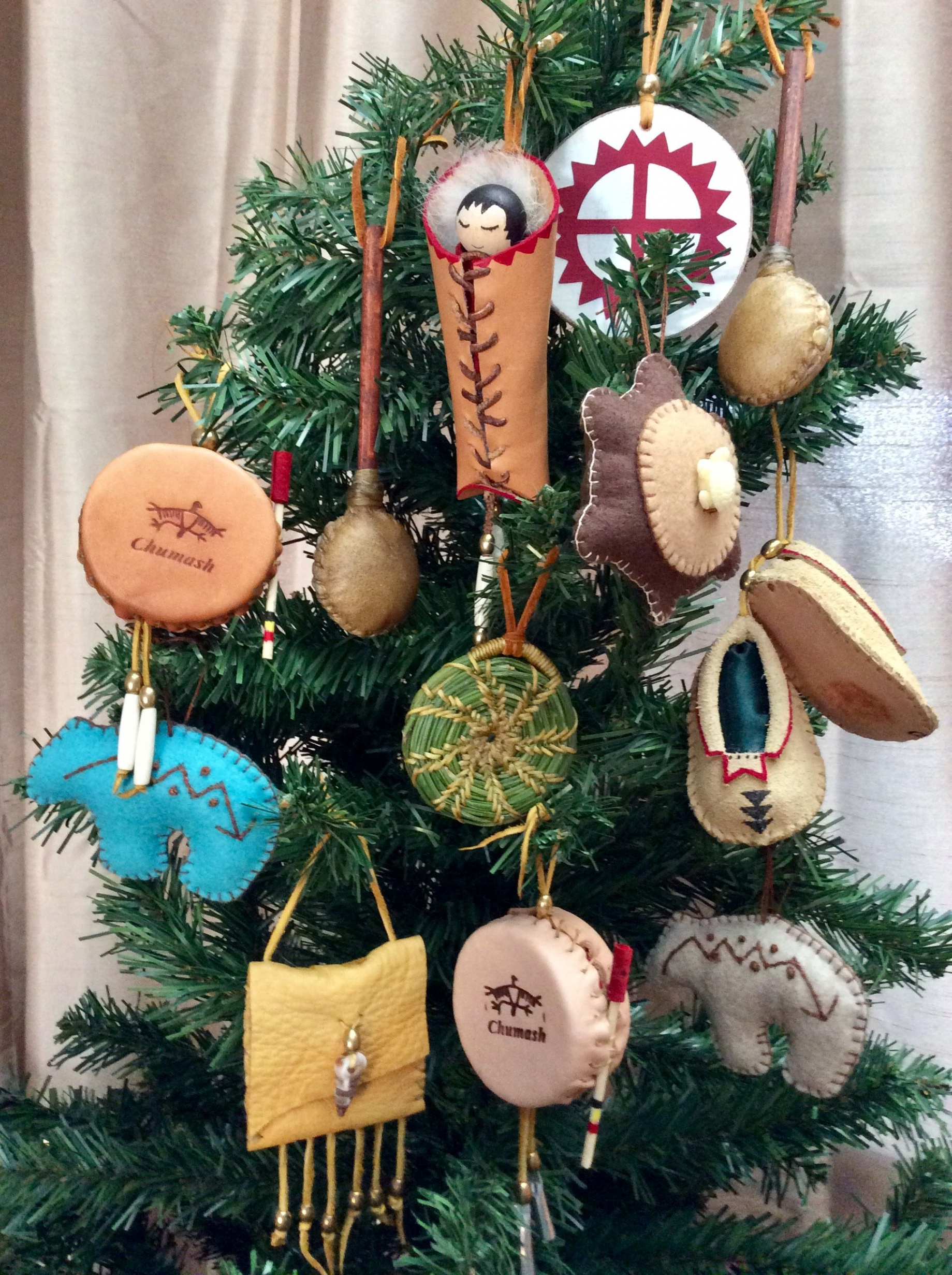 Native Christmas ornaments hand made By Pita Romero Macias