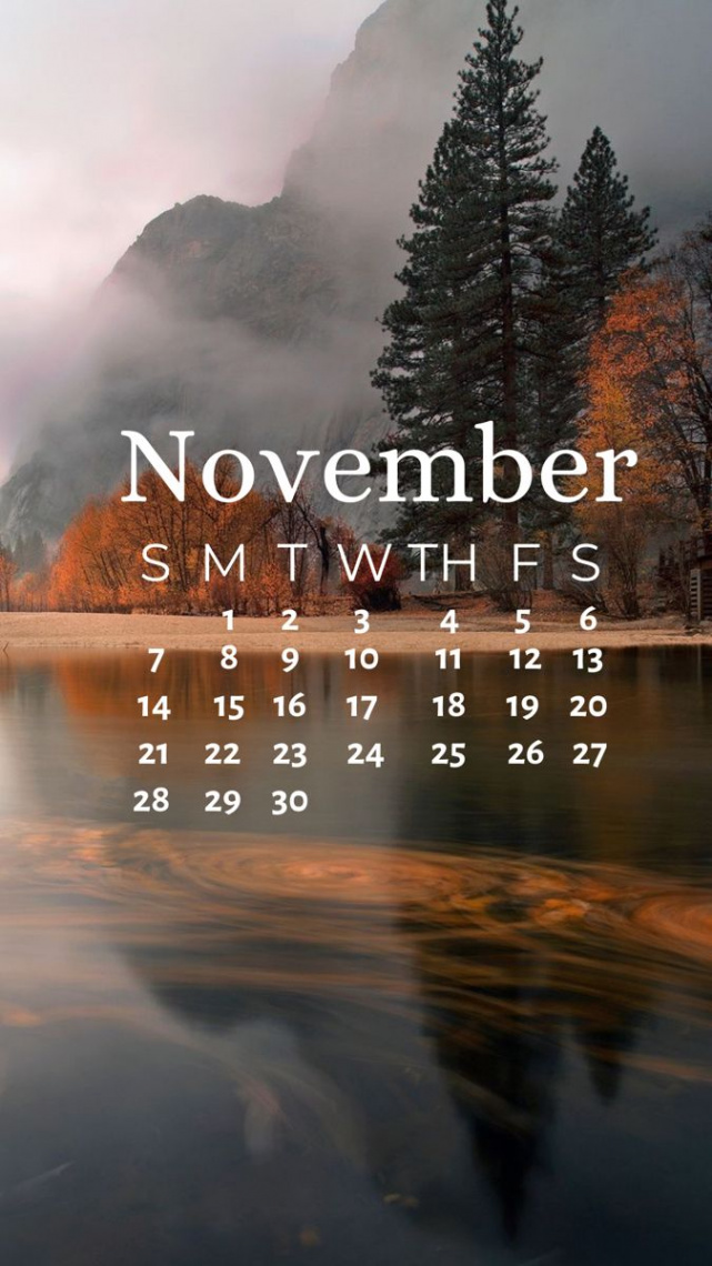 November  Calendar Wallpaper  November wallpaper, Calendar