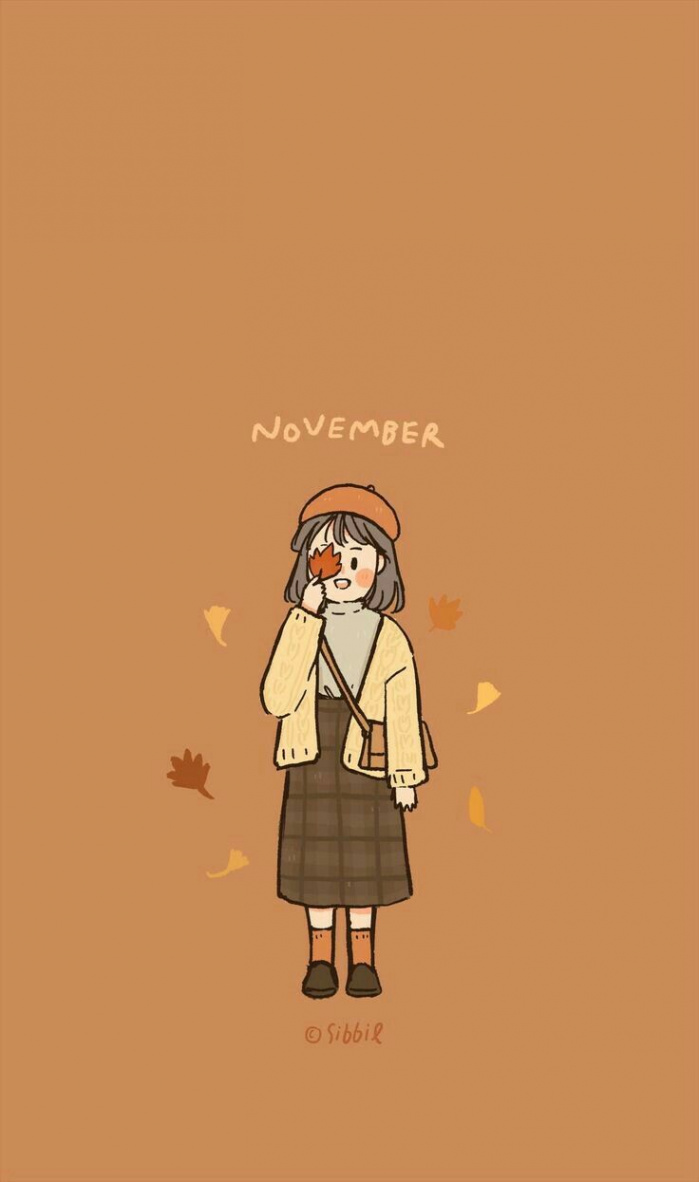 🍁 November🍁  Ilustrasi bulan, Ilustrasi lucu, Ilustrasi karakter