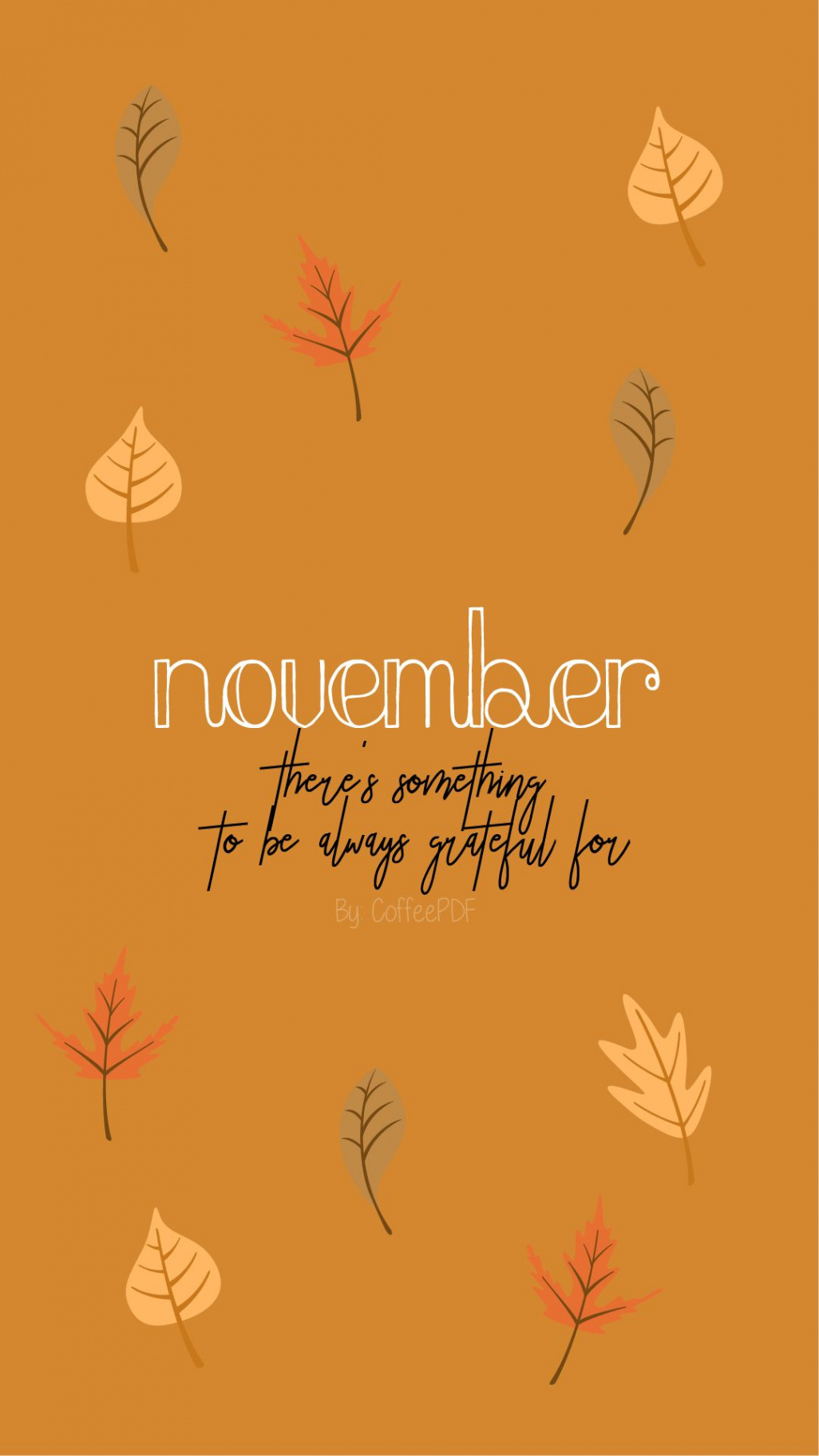 November phone wallpaper / by coffeepdf  Cute fall wallpaper