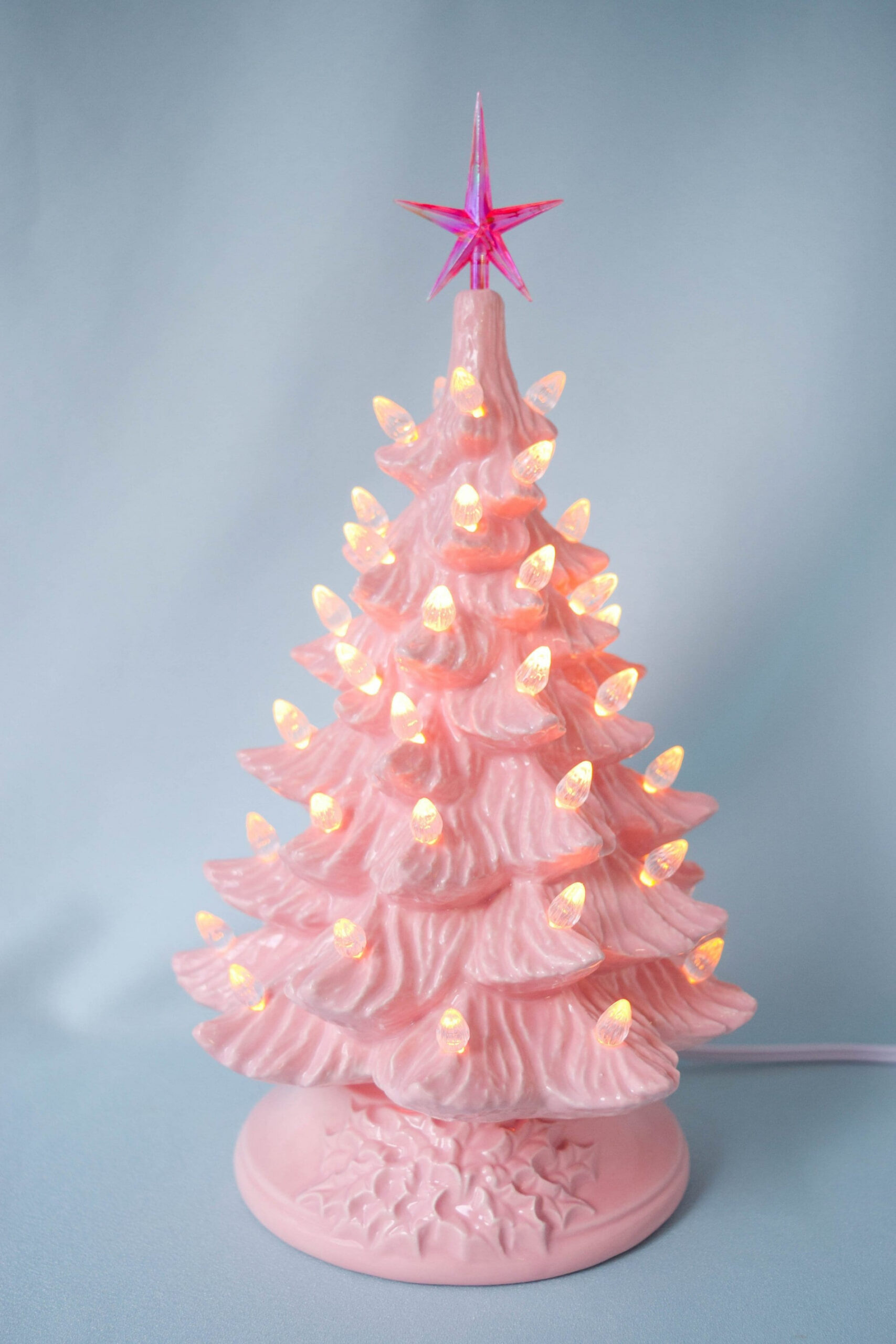 Pink Ceramic Christmas Tree  Inches Tall - Etsy