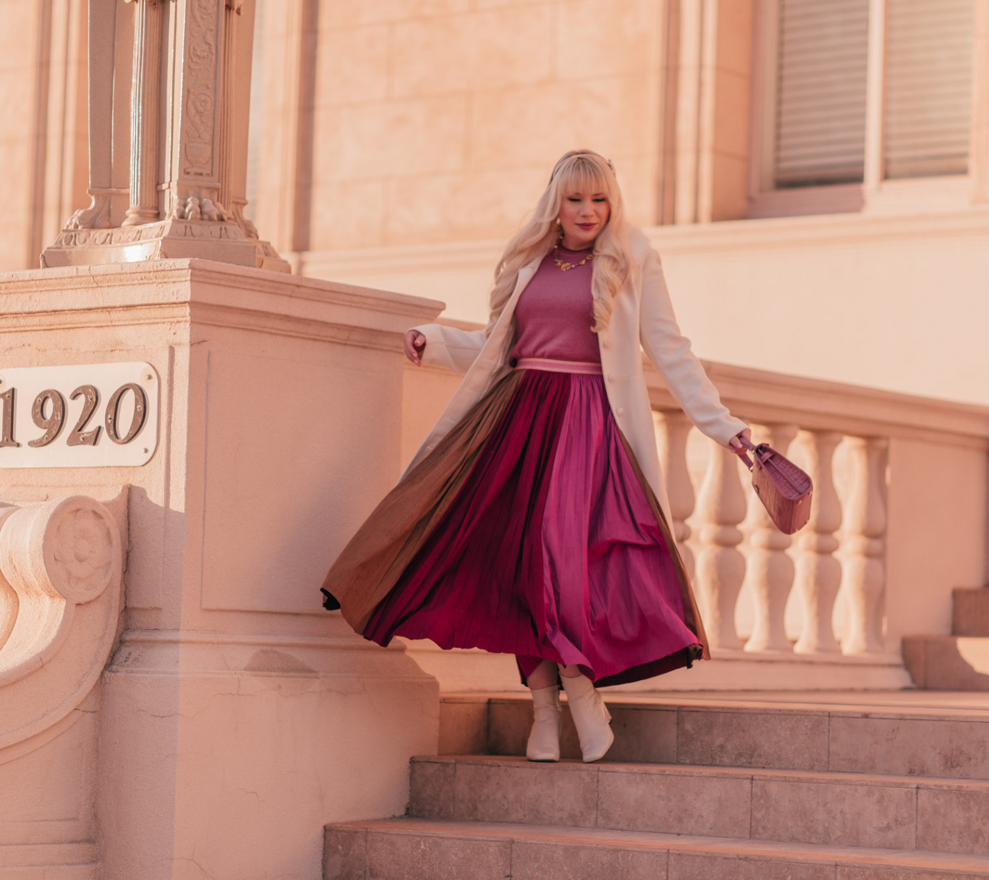 Pink Thanksgiving Outfit for Woman - Lizzie in Lace