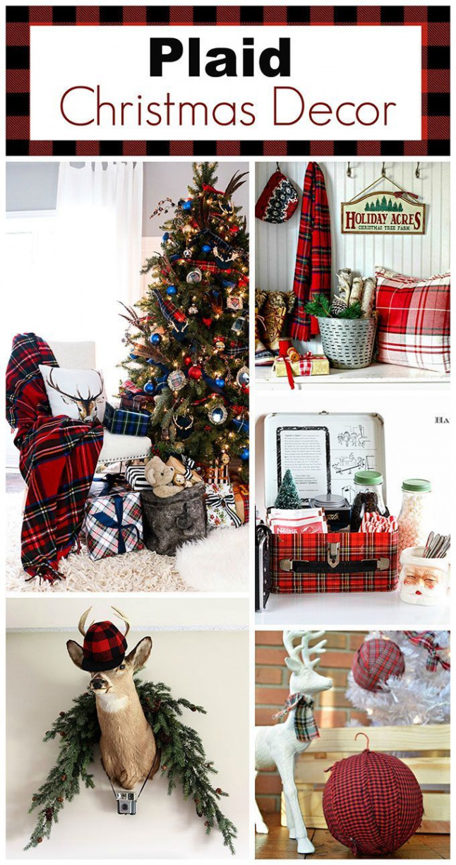 Plaid Christmas Decor Ideas For The Holidays  Plaid christmas