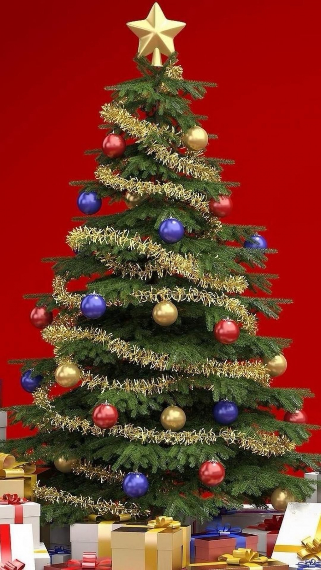 Presents Around Christmas Tree iPhone  Wallpaper Download