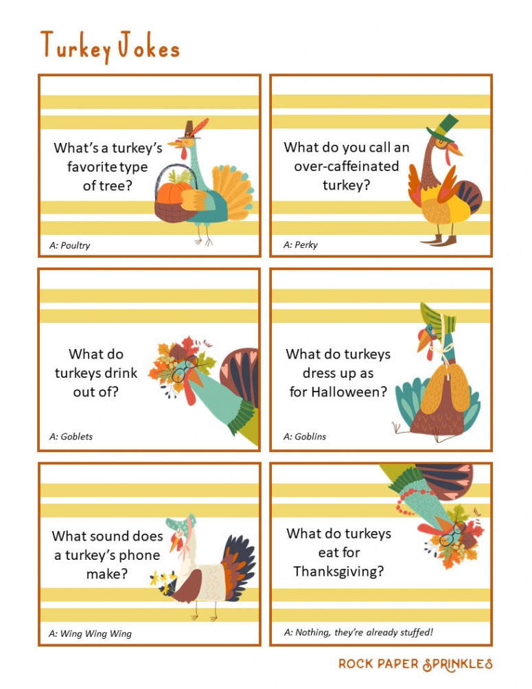 Printable Thanksgiving Jokes for Kids – Rock Paper Sprinkles