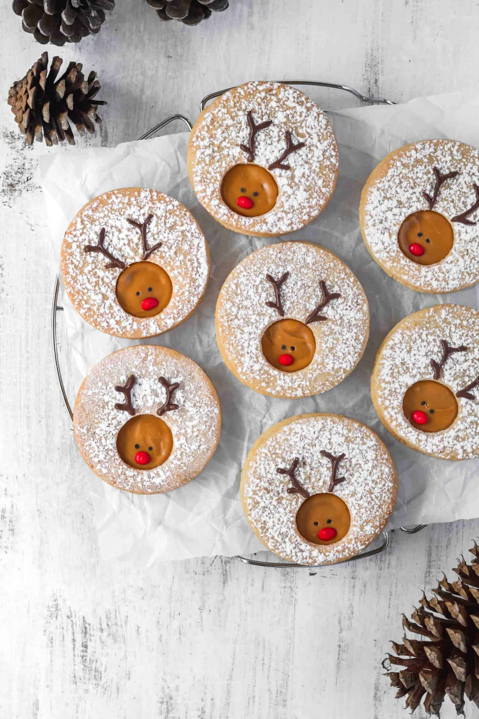 Rudolph the Reindeer Linzer Cookies