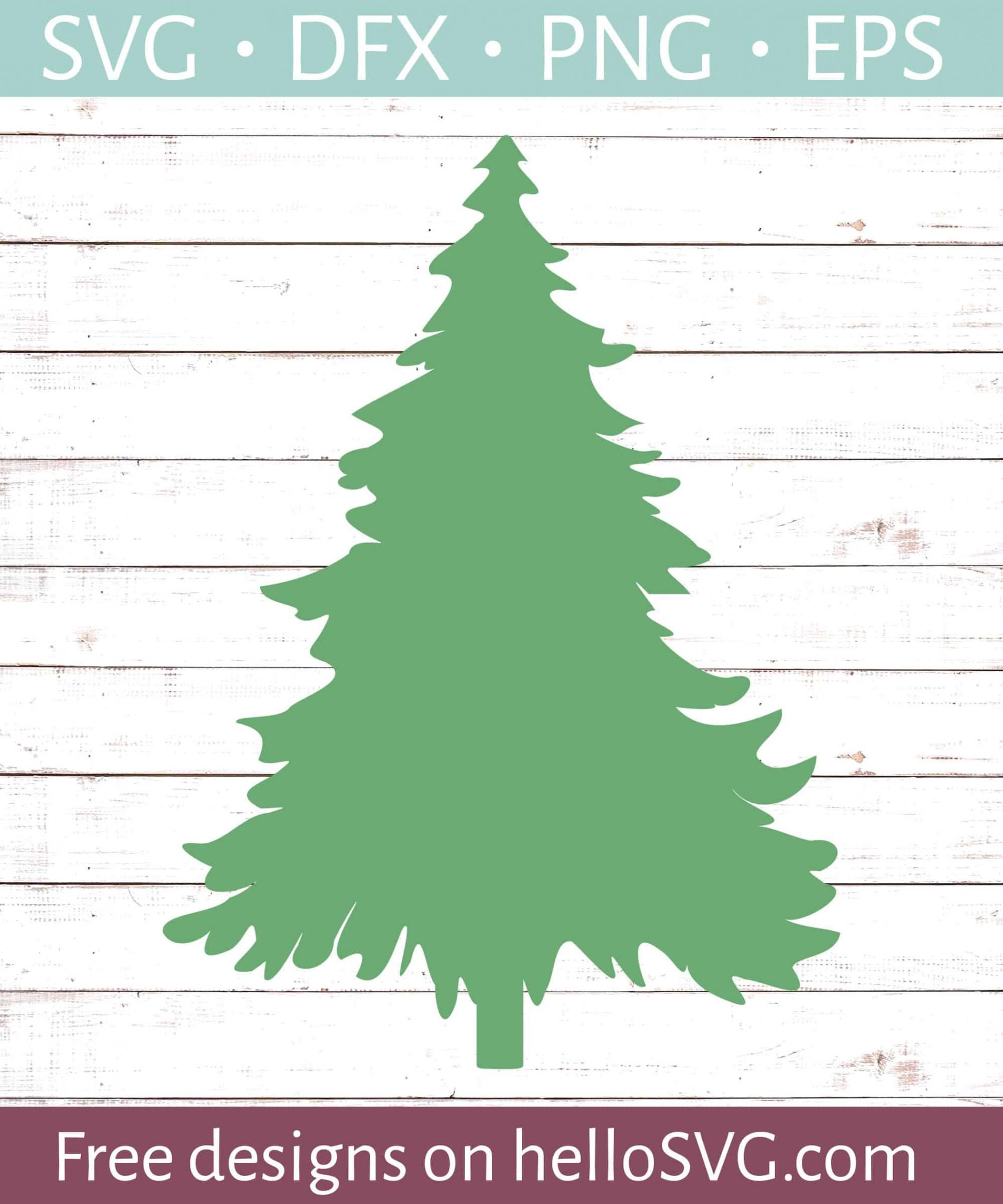 Simple Christmas Tree SVG - Free SVG files  HelloSVG