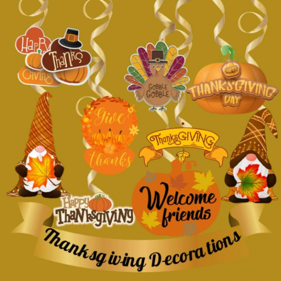 Thanksgiving Decorations: Pcs Thanksgiving Signs Decorations Cut out   Fall Thanksgiving Decorations  Happy Thanksgiving Turkey Pumpkin  Corrugated