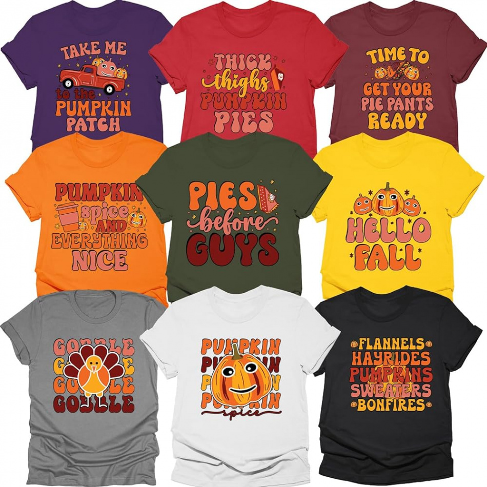 Thanksgiving Sayings Puns Quote Shirt Matching Family Fall Outfit,  Friendsgiving Group Shirt