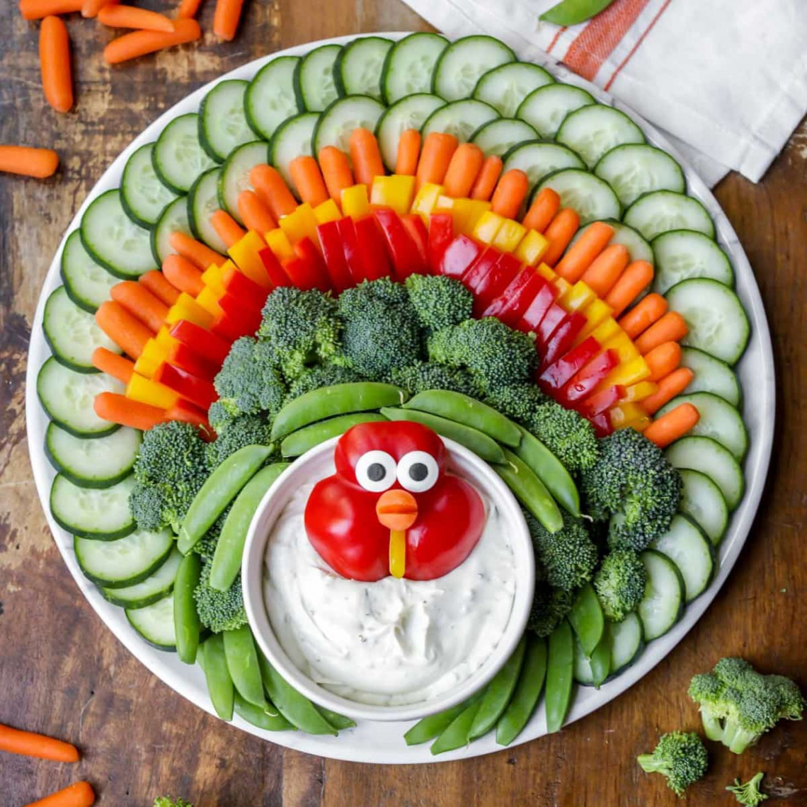 Thanksgiving Turkey Veggie Tray +VIDEO  Lil