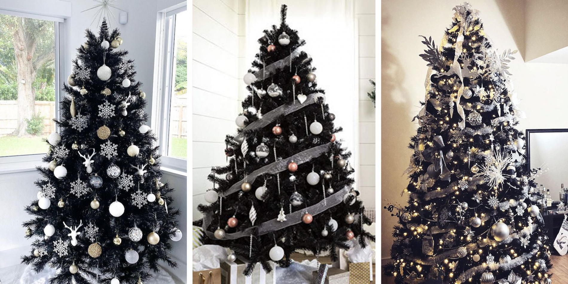 These Stunning Black Christmas Trees Will Convince You to Go Dark