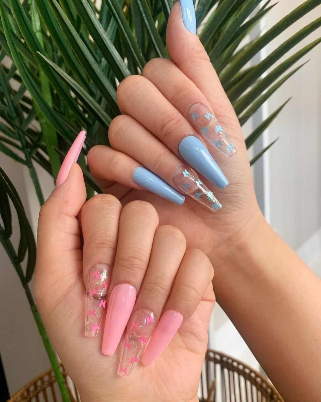 Top  Cute Two Colored Nail Design Ideas ( Update)  Pink