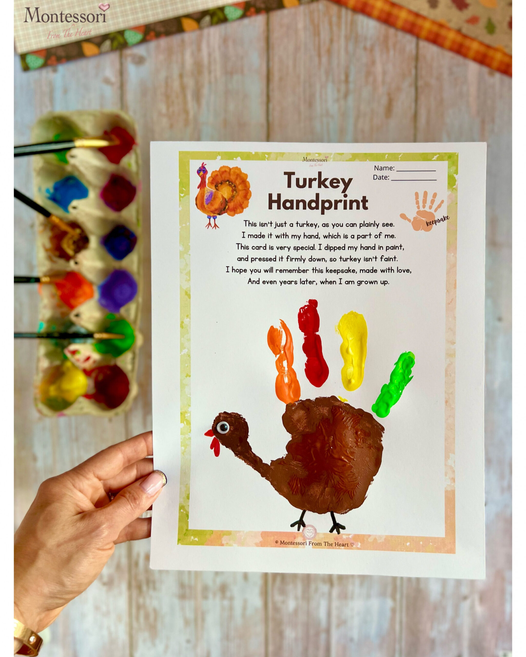 Turkey Handprint Thanksgiving Craft  Montessori From The Heart