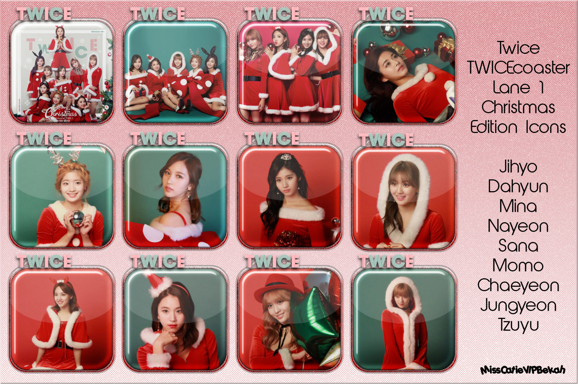 TWICE Christmas Icons by MissCatieVIPBekah on DeviantArt