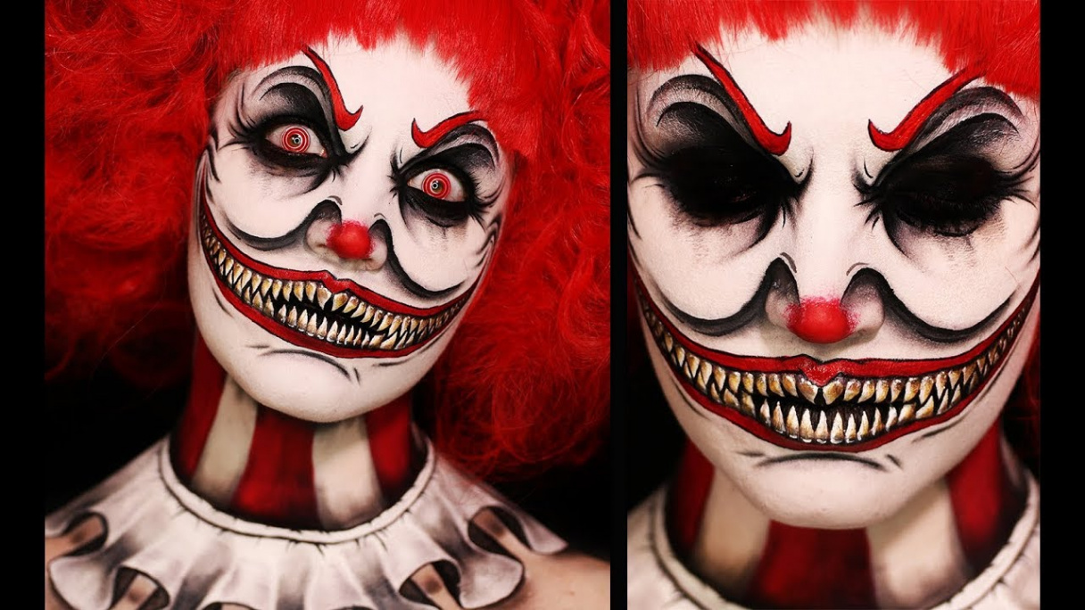 TWISTED CLOWN  Creepy Halloween Makeup Tutorial